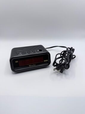Westclox Vintage Digital Alarm Clock Black Red LED Display Retro 90s Prop Tested